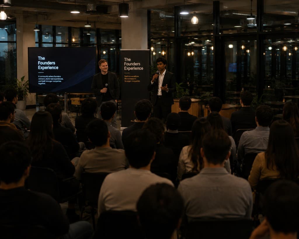 Founders and operators gathered for a Founders Experience evening of conversations and shared lessons.